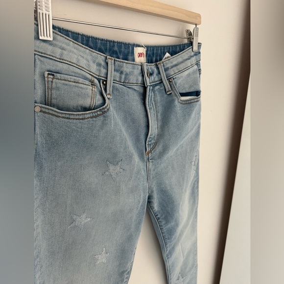 Driftwood Jackie High Rose star print jeans size 28 - Picture 2 of 4